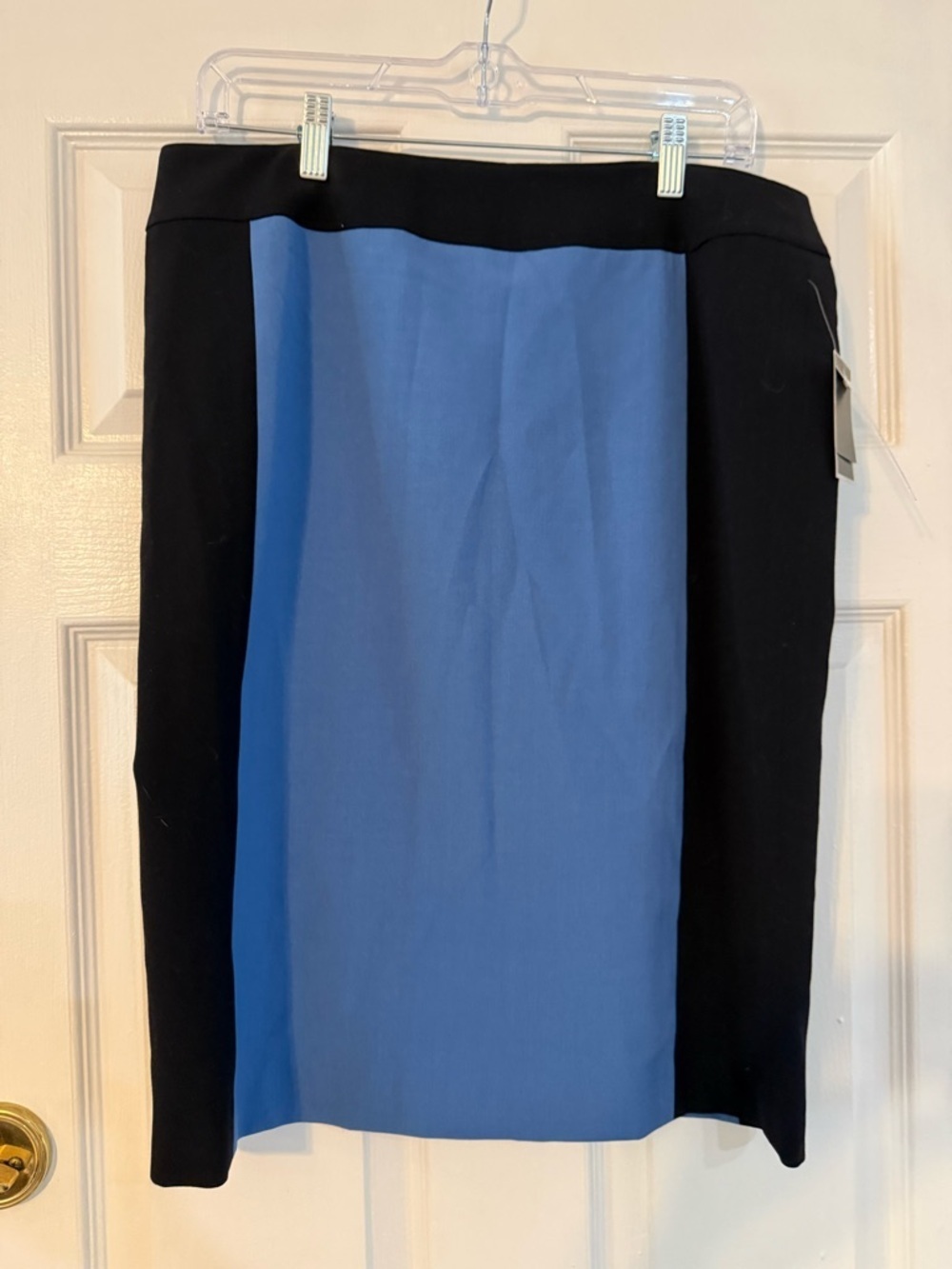 Nine West Two-Tone Blue and Black Pencil Skirt